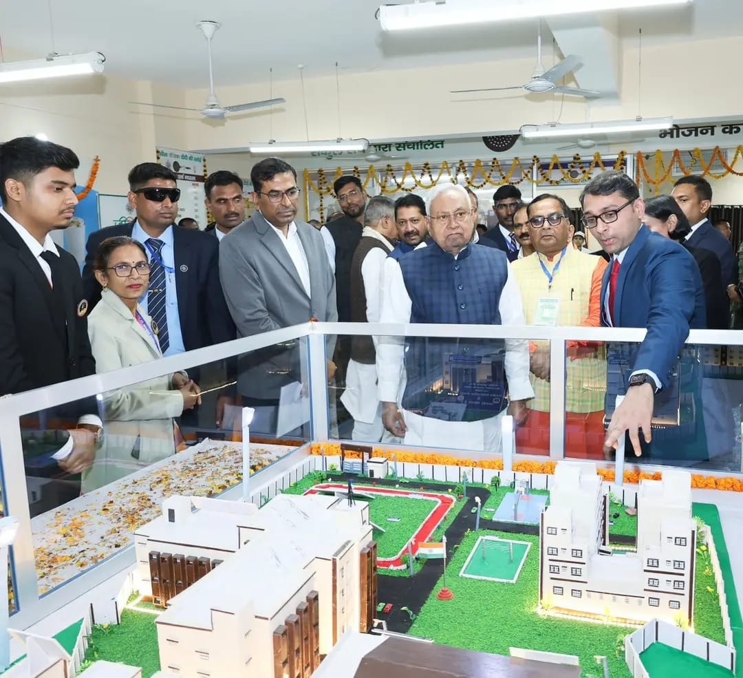 Presenting model to CM Nitish Kumar