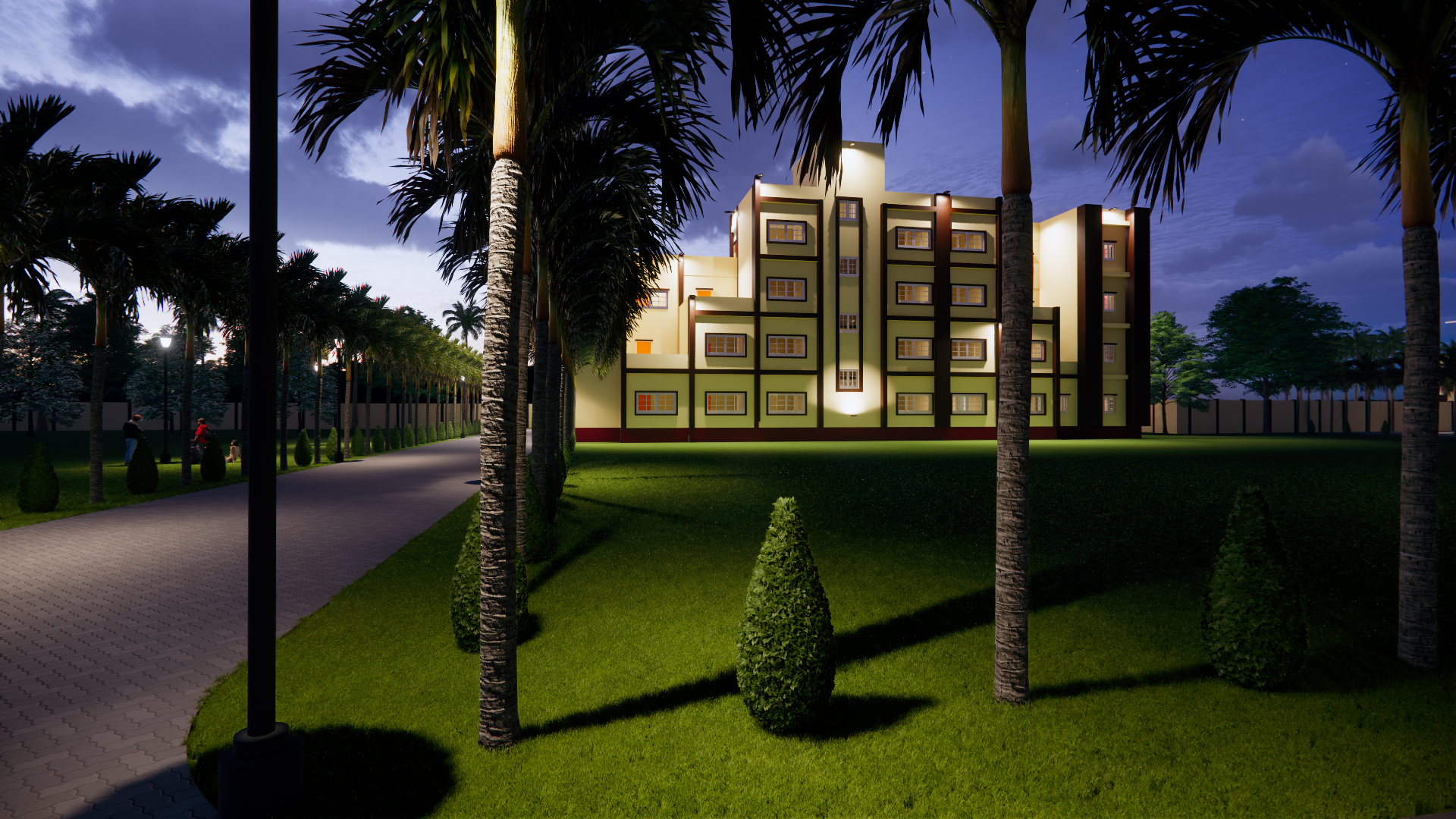 3D view of college campus