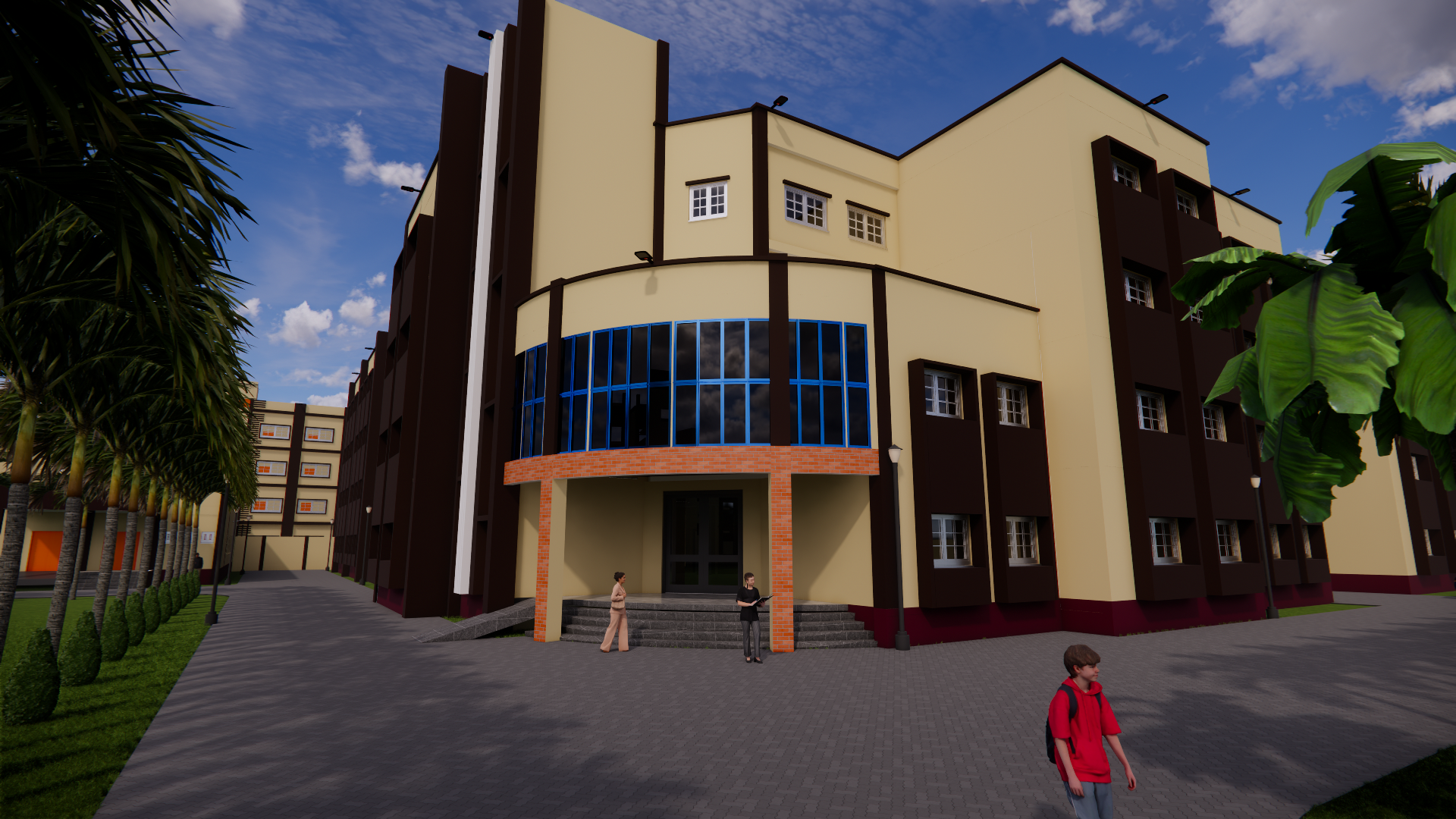 3D view of college campus