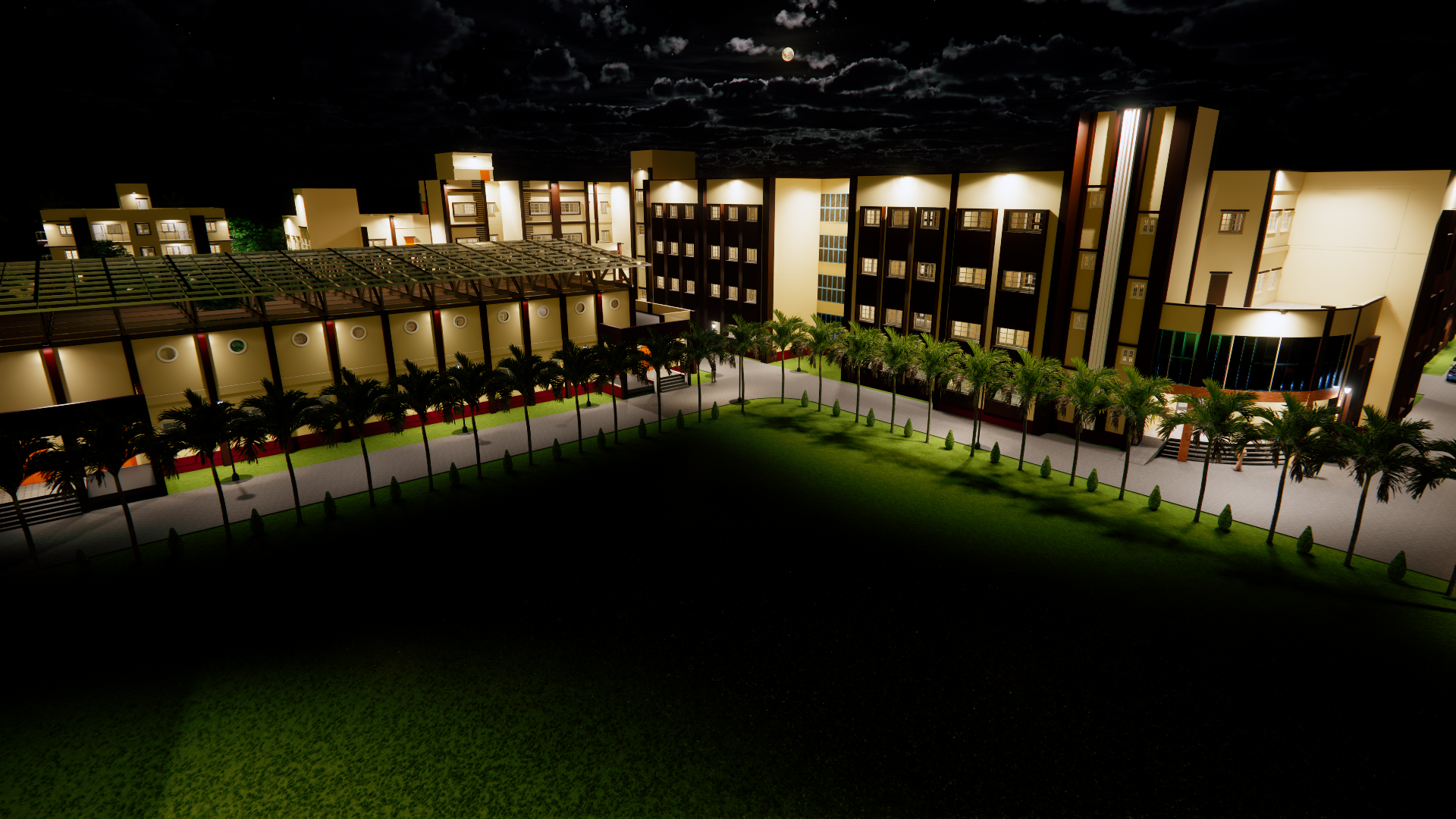 3D view of college campus
