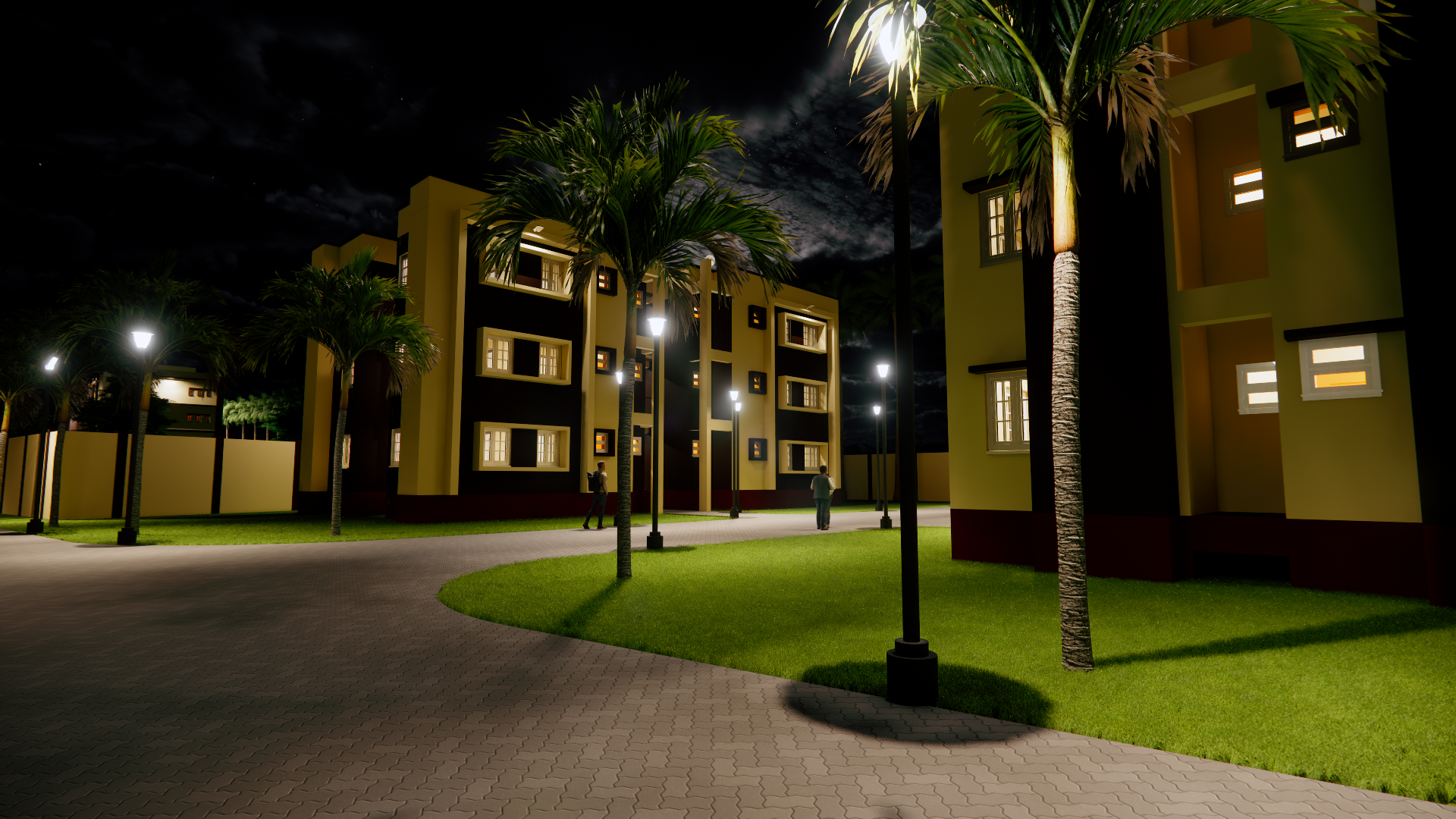 3D view of college campus